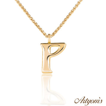 Golden initial`s “P”