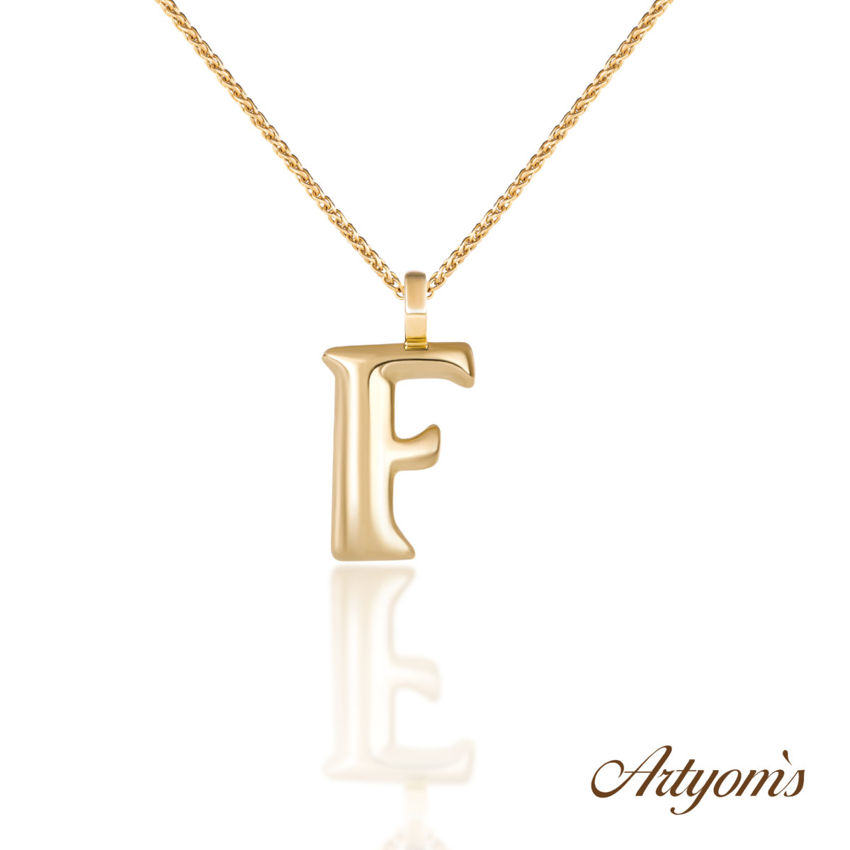 Golden initial`s “F”