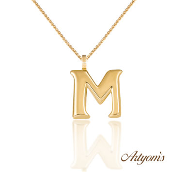 Golden initial`s “M”